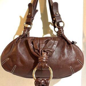 Fitwell Elegant Brown Leather Handbag
